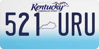 KY license plate 521URU
