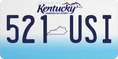 KY license plate 521USI