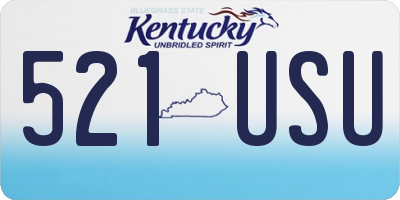 KY license plate 521USU
