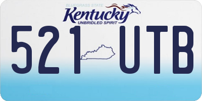 KY license plate 521UTB