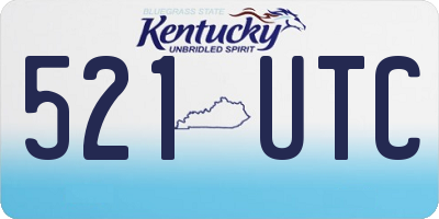 KY license plate 521UTC
