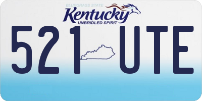 KY license plate 521UTE