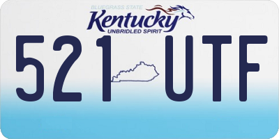 KY license plate 521UTF