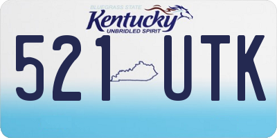 KY license plate 521UTK