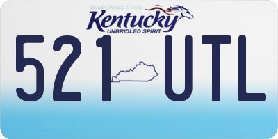 KY license plate 521UTL