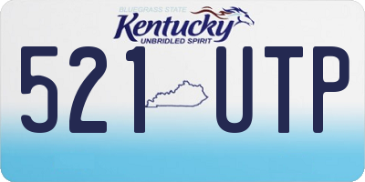 KY license plate 521UTP