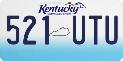 KY license plate 521UTU