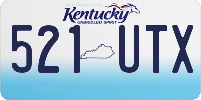 KY license plate 521UTX