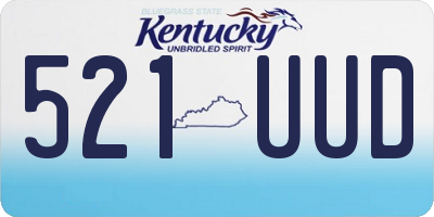 KY license plate 521UUD