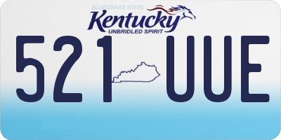 KY license plate 521UUE