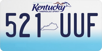 KY license plate 521UUF