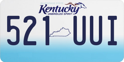 KY license plate 521UUI
