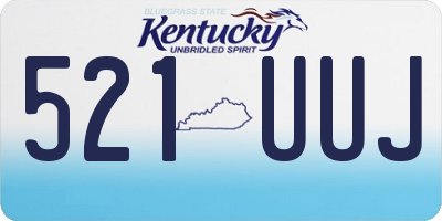 KY license plate 521UUJ