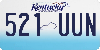 KY license plate 521UUN