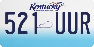 KY license plate 521UUR