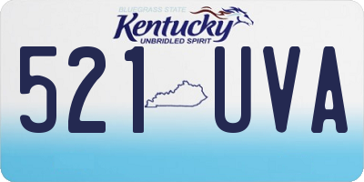 KY license plate 521UVA