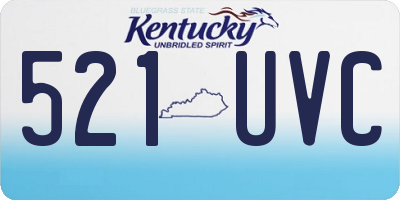 KY license plate 521UVC