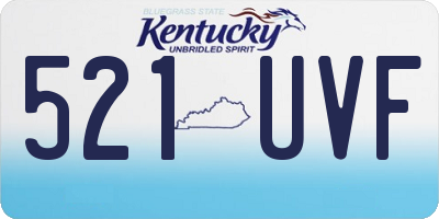 KY license plate 521UVF