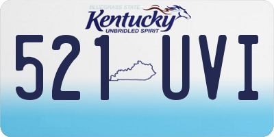 KY license plate 521UVI