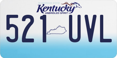 KY license plate 521UVL