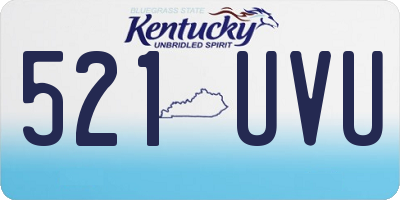 KY license plate 521UVU