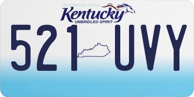 KY license plate 521UVY