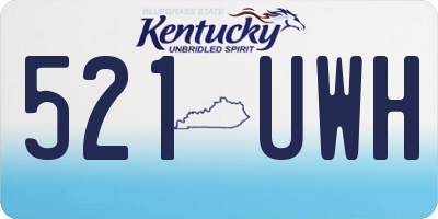 KY license plate 521UWH