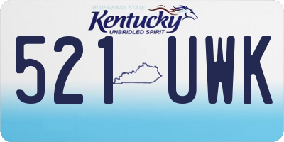 KY license plate 521UWK