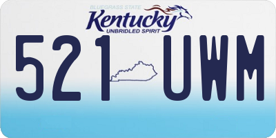 KY license plate 521UWM
