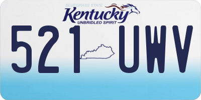 KY license plate 521UWV