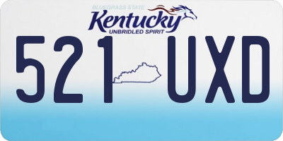KY license plate 521UXD