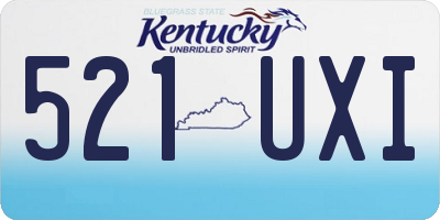 KY license plate 521UXI