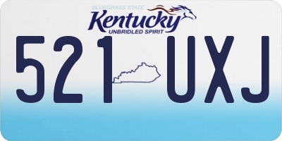 KY license plate 521UXJ