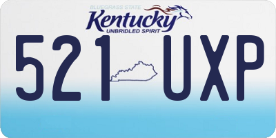 KY license plate 521UXP