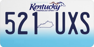 KY license plate 521UXS