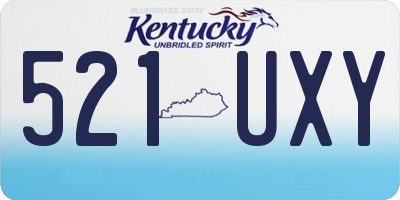 KY license plate 521UXY