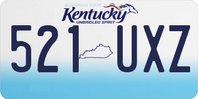KY license plate 521UXZ
