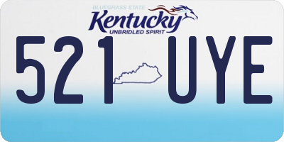 KY license plate 521UYE