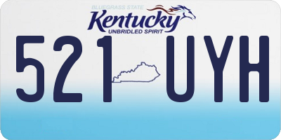 KY license plate 521UYH
