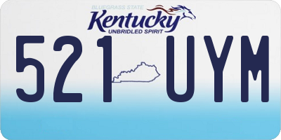 KY license plate 521UYM