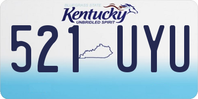 KY license plate 521UYU