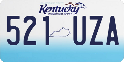 KY license plate 521UZA