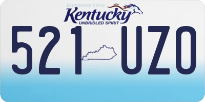 KY license plate 521UZO