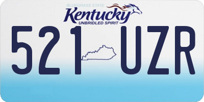 KY license plate 521UZR