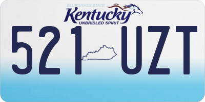 KY license plate 521UZT
