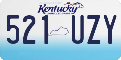 KY license plate 521UZY