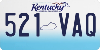 KY license plate 521VAQ