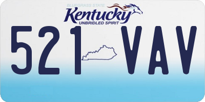 KY license plate 521VAV