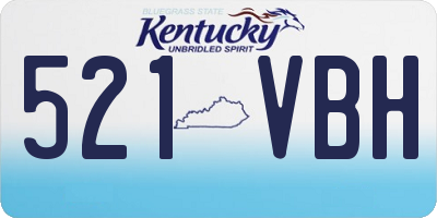 KY license plate 521VBH