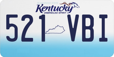 KY license plate 521VBI